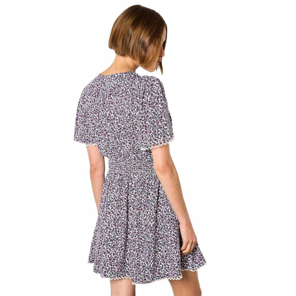 NEW APRICOT ditsy print dress in purple - Picture 3 of 5